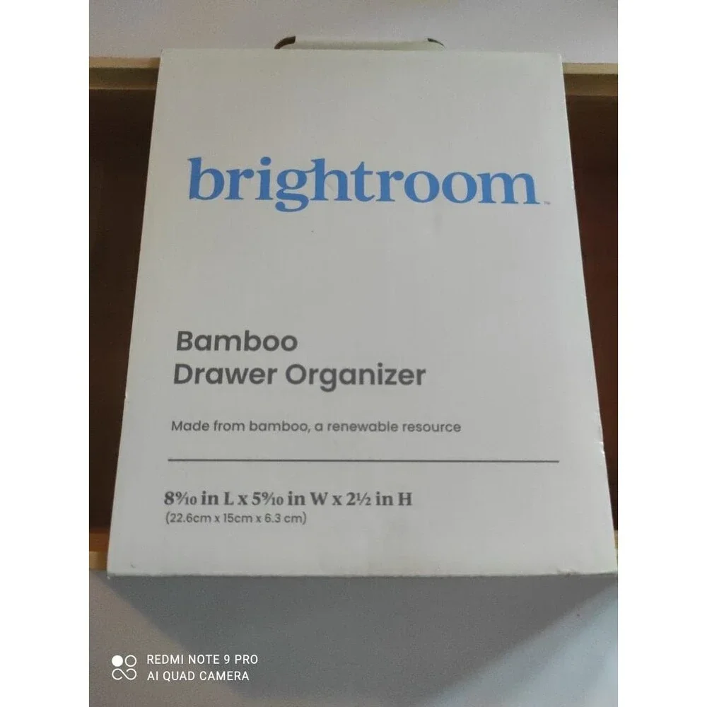 Brightroom Bamboo Drawer Organizer Set – 3 Pieces – Kitchen Bathroom Office